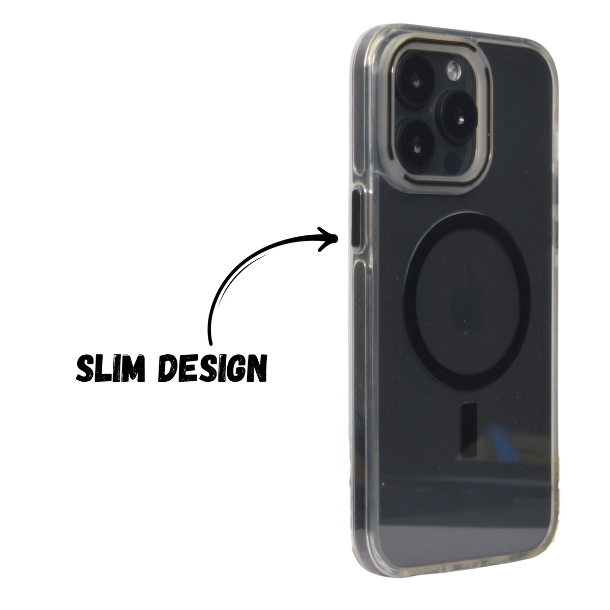 Transparent MagSafe with Colored Border Phone Case For iPhone 14 Pro
