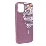 Luxury Glitter Finish with 3D Pearl Flower Design Phone Case for iPhone 11