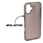 Matte Transparent Frosted with Side Border Phone Case For iPhone 16 Plus