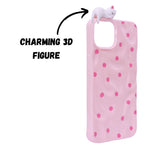 3D Cartoon Character with Polka Dots Soft Phone Case for iPhone 13/ 14