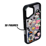 Cute 3D Cartoon Doodle Phone Case for iPhone 16