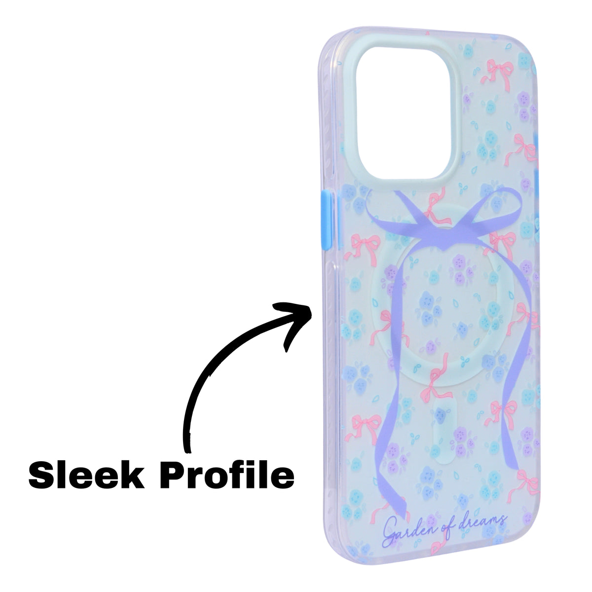 Garden of Dreams Floral Bow MagSafe Compatible Phone Case for iPhone 15 Pro Max