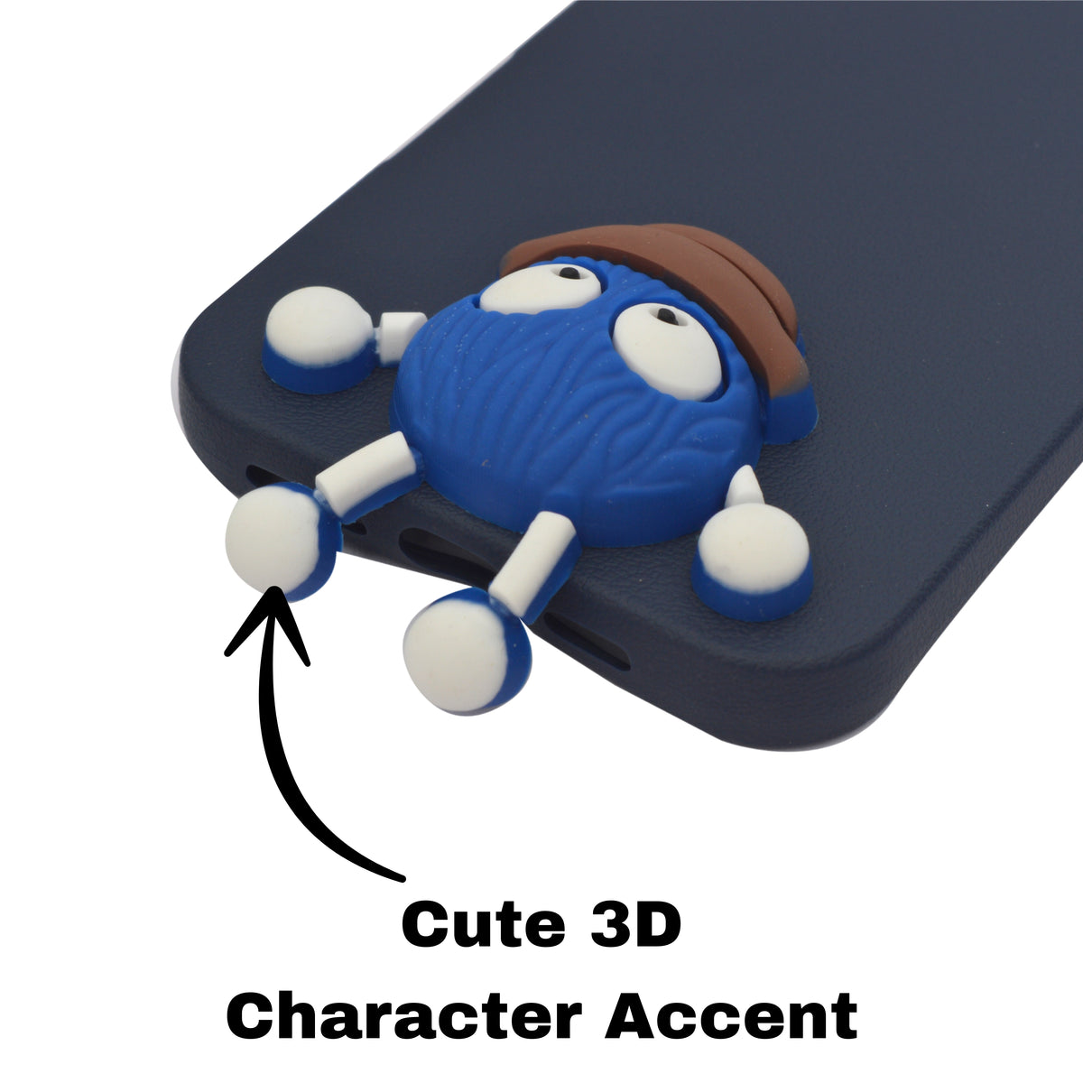 Hello Teddy Cap 3D Cartoon Phone Case For iPhone 16 Pro Max