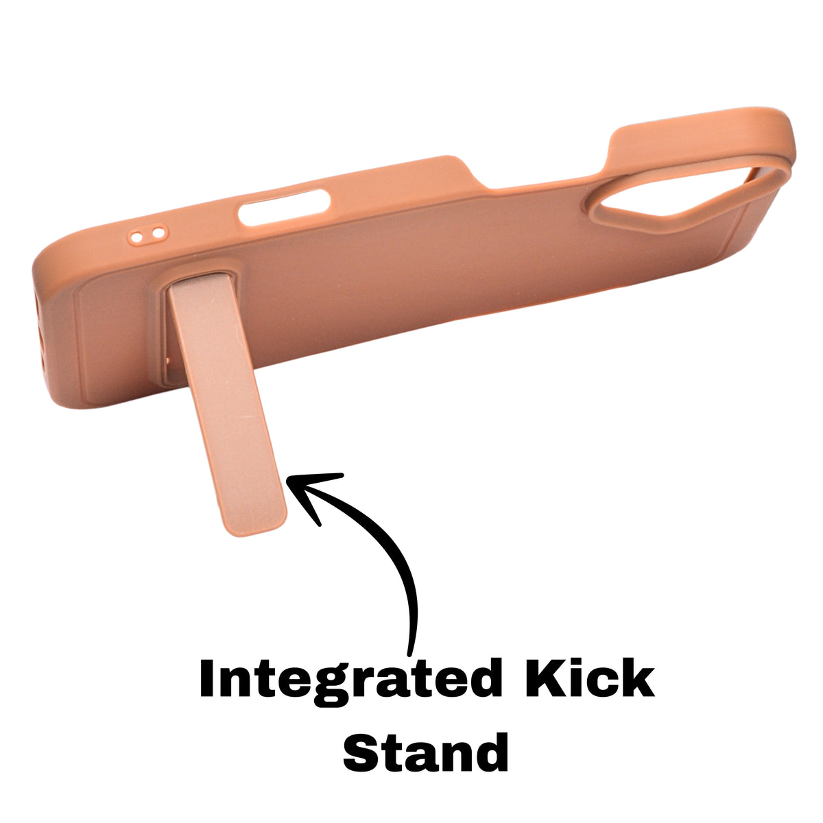 Silicone Soft Matte Finish Phone Case with Kickstand For iPhone 16 Plus