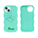 Sweet Heart Glitter Wavy Edge Phone Case for iPhone 13/ 14