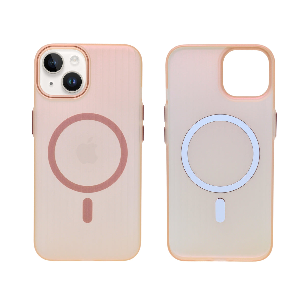Tinted Transparent Corrugated Texture MagSafe Compatible Phone Case for iPhone 13/ 14