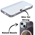 Hard Printed iPhone Case With Stand Back Cover For iPhone 13 / 14