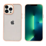 Transparent Hard back with Chrome Border Anti Slip Grip Phone Case for iPhone 13 Pro Max