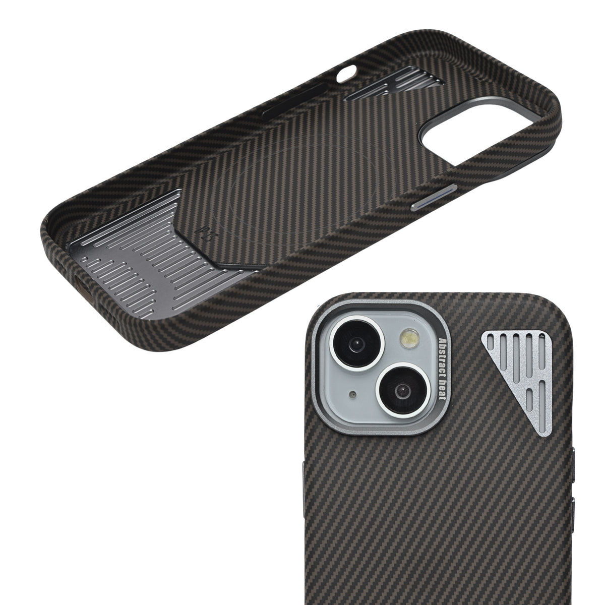Premium Heat Dissipation with Modern Textured Finish Phone Case for iPhone 15