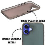 Matte Transparent Frosted with Side Border Phone Case For iPhone 16 Plus