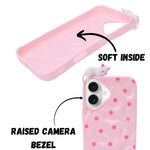 3D Cartoon Character with Polka Dots Soft Phone Case for iPhone 16 Plus