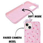 3D Cartoon Character with Polka Dots Soft Phone Case for iPhone 13/ 14