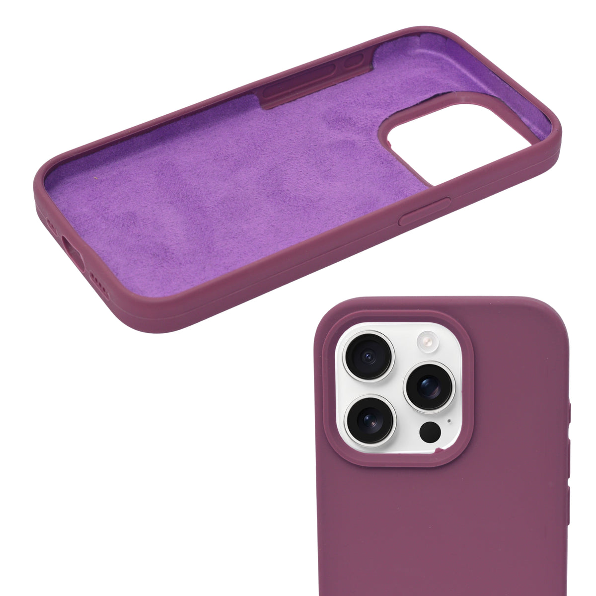 Premium Soft Silicone with Microfiber Lining Phone Case for iPhone 15 Pro