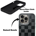 Checkered Texture Grip Case For iPhone 15 Pro
