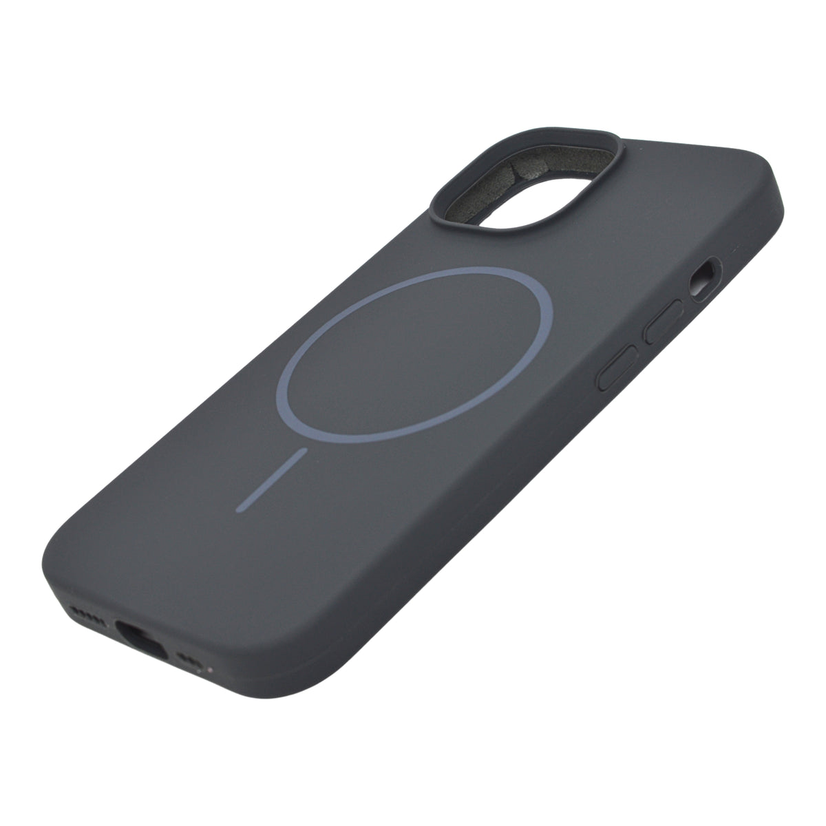Soft Silicone with MagSafe Ring Phone Case for iPhone 15