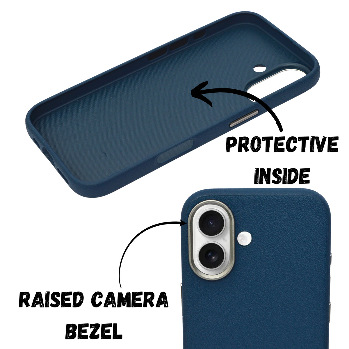 Classic Leather Texture Protective Phone Case For iPhone 16