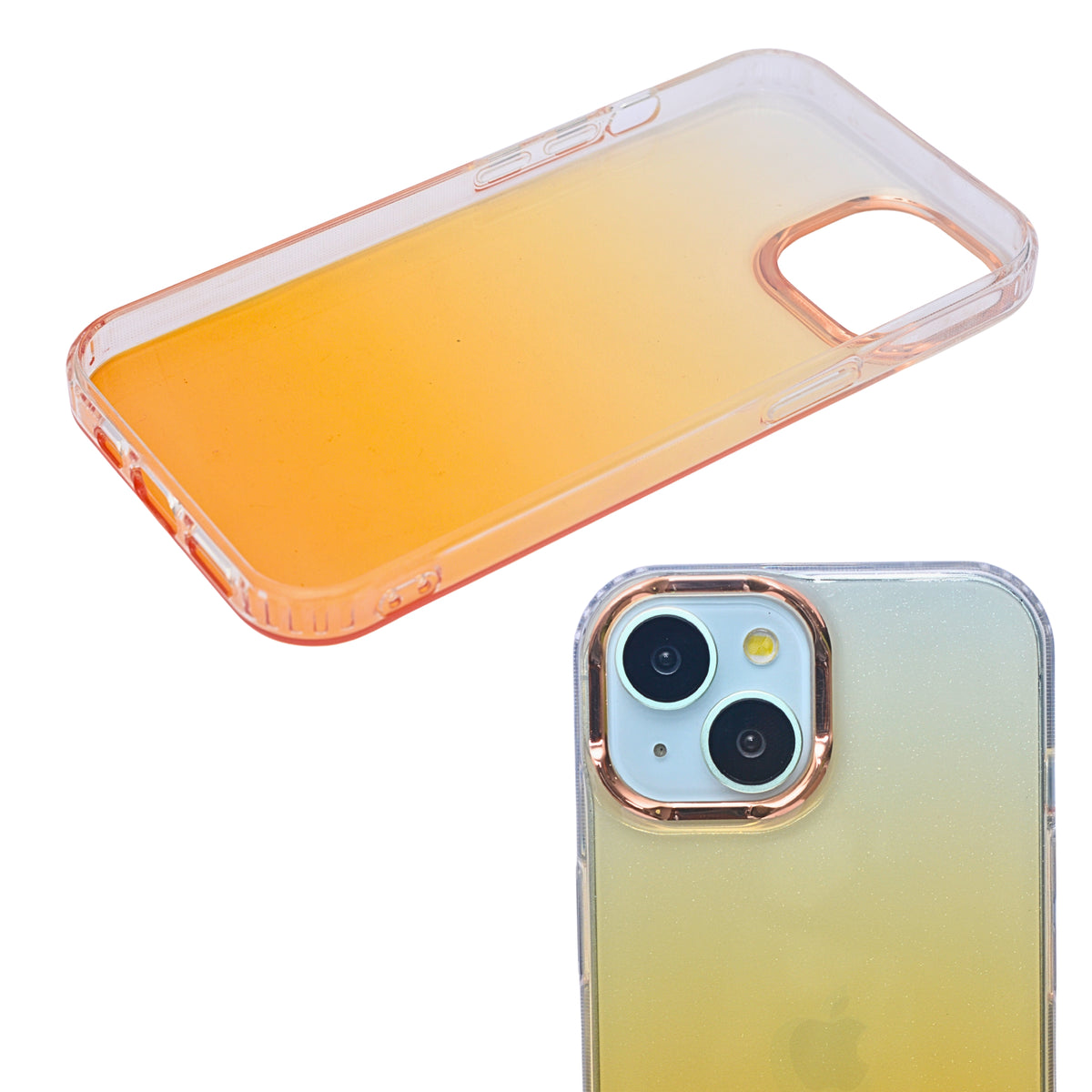Fashionable Shockproof Yellow Gradient phone case for iPhone 15