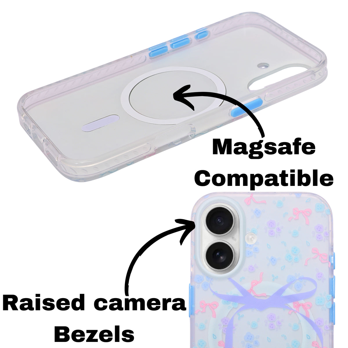 Garden of Dreams Floral Bow MagSafe Compatible Phone Case for iPhone 16