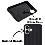 Minimal Jute Textured Matte Protective Phone Case For iPhone 16 Plus