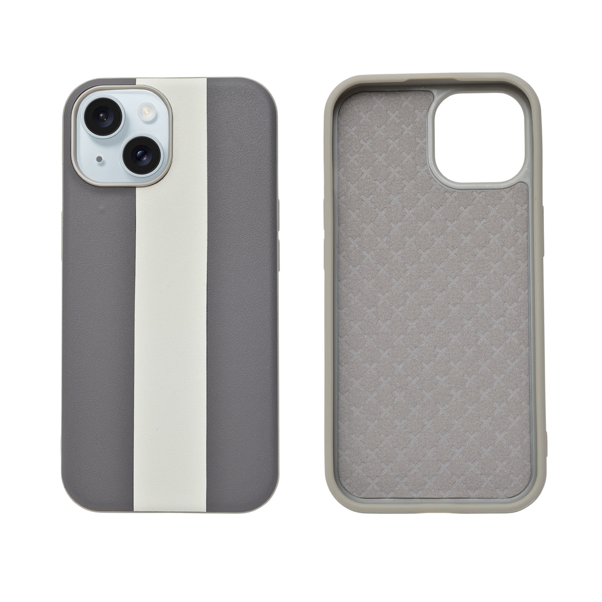 Bold Dual Tone Stipes Pattern Phone Case for iPhone 15