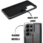 Premium Leather Texture with Stitch Detailing Phone Case for Samsung S25 Ultra
