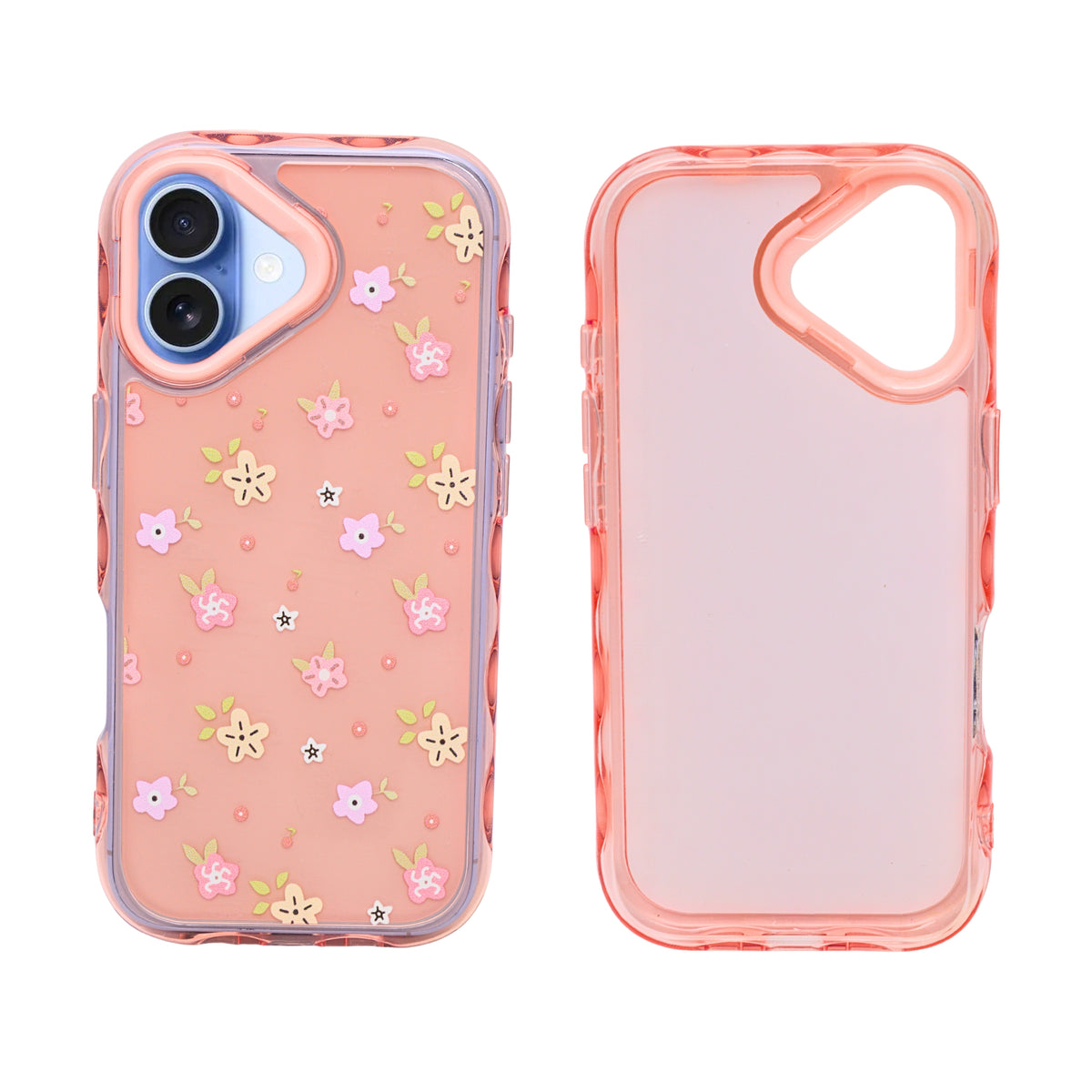 Cute Transparent Wavy Edge Phone Case for iPhone 17