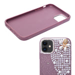 Luxury Glitter Finish with 3D Pearl Flower Design Phone Case for iPhone 11