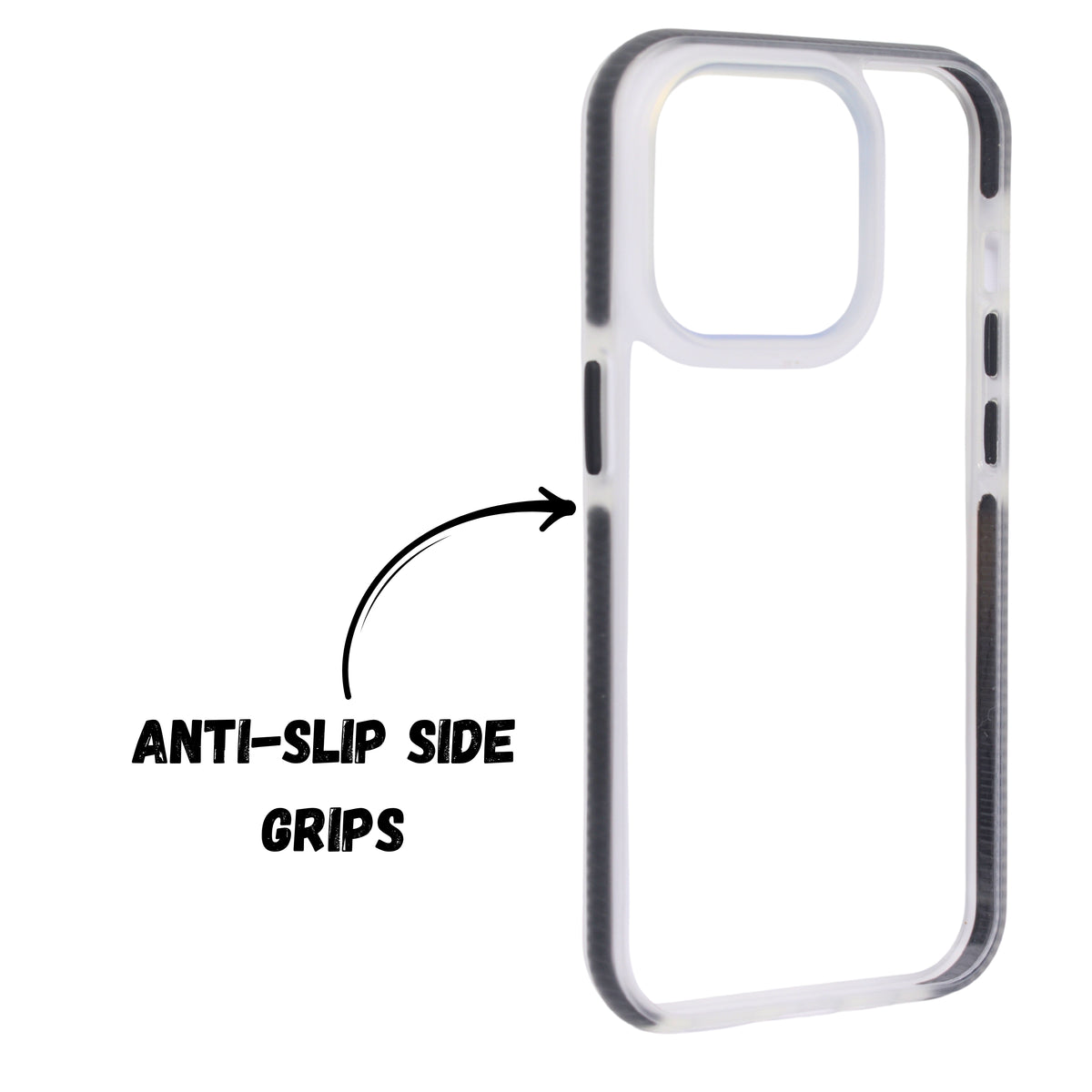 Transparent Hard Back Case with Colored Side Grip Phone Case For iPhone 14 Pro
