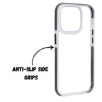Transparent Hard Back Case with Colored Side Grip Phone Case For iPhone 14 Pro