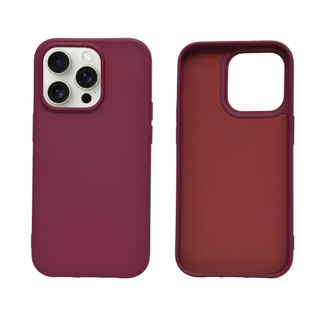 Anti-Slip Smooth Silicone Protective Back Cover for iPhone 14 Pro