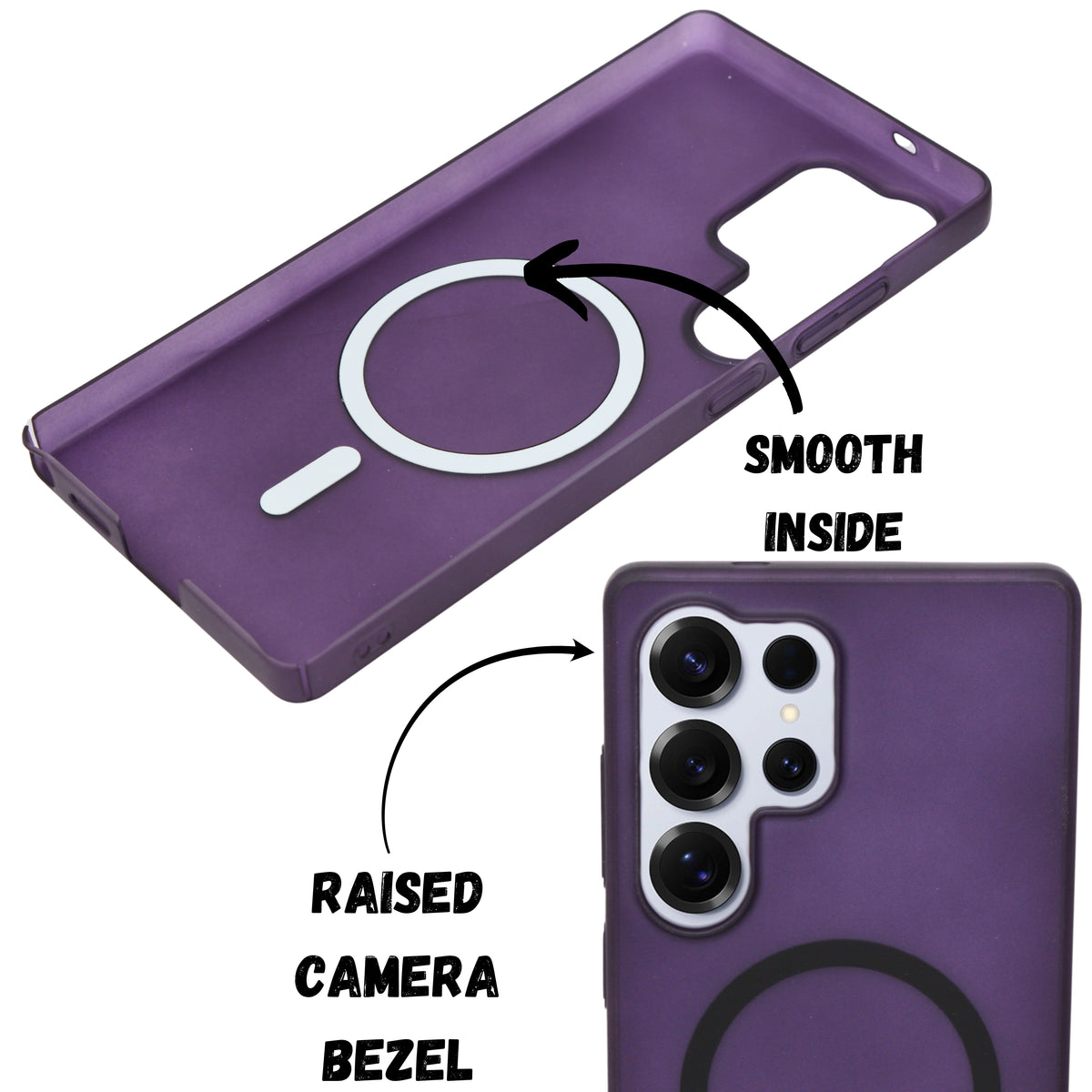 Translucent MagSafe Compatible Protective Phone Case for Samsung S25 Ultra