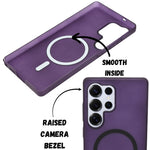 Translucent MagSafe Compatible Protective Phone Case for Samsung S25 Ultra