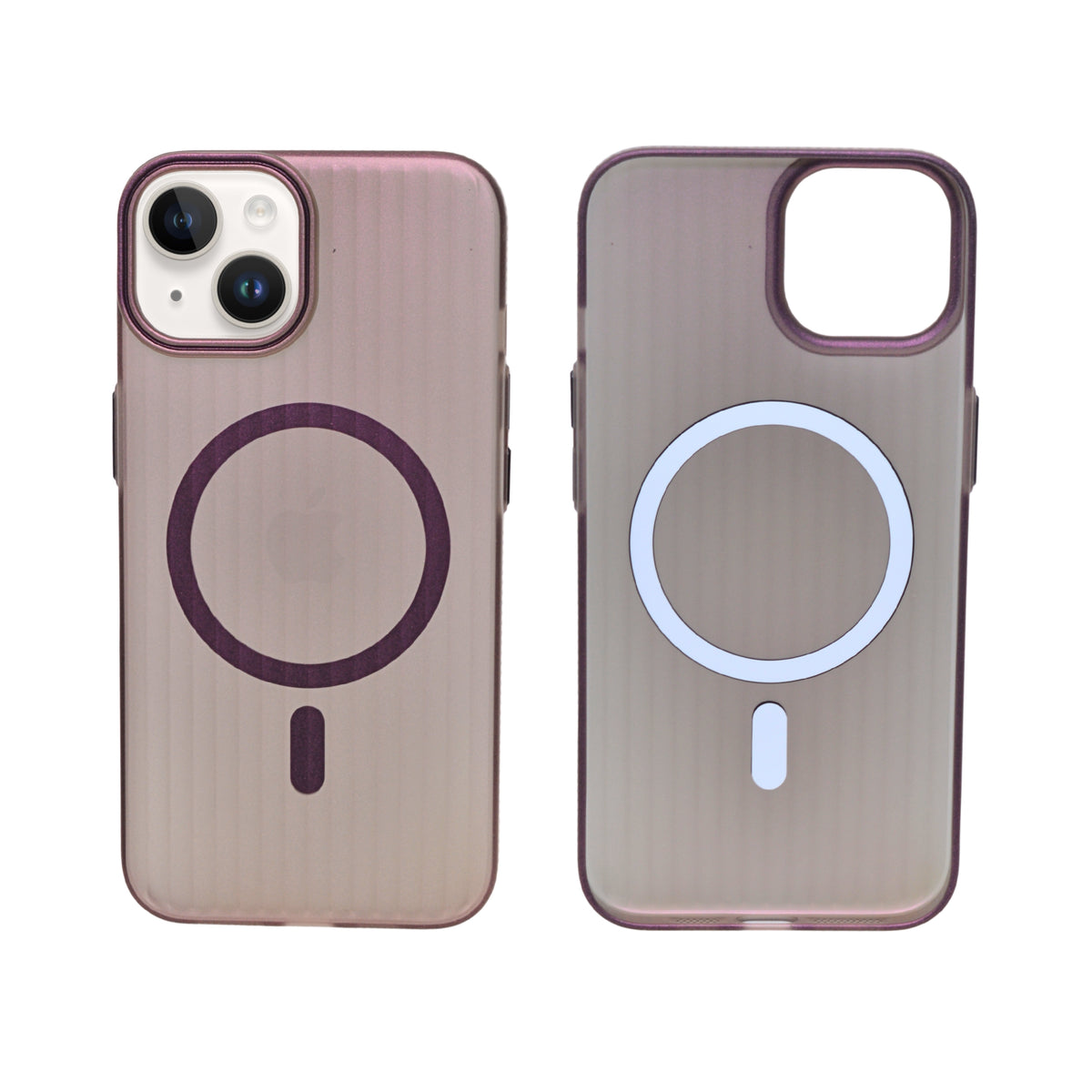 Tinted Transparent Corrugated Texture MagSafe Compatible Phone Case for iPhone 13/ 14