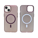 Tinted Transparent Corrugated Texture MagSafe Compatible Phone Case for iPhone 13/ 14