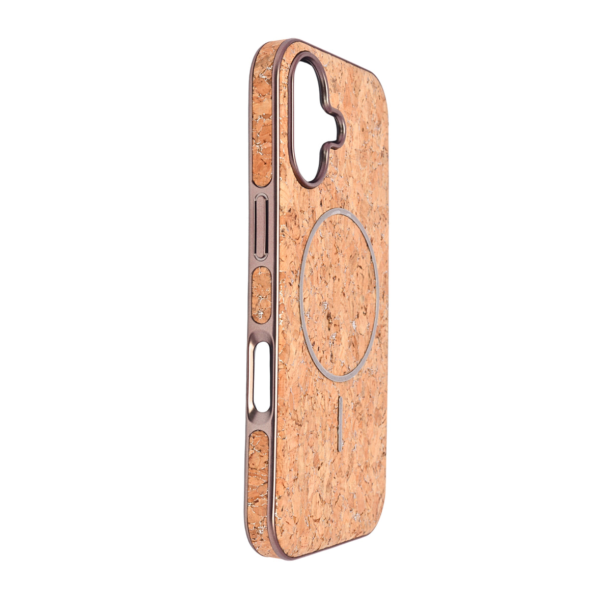 Cork Texture Printed MagSafe Compatible Phone Case for iPhone 17