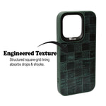 Checkered Texture Grip Case For iPhone 15 Pro