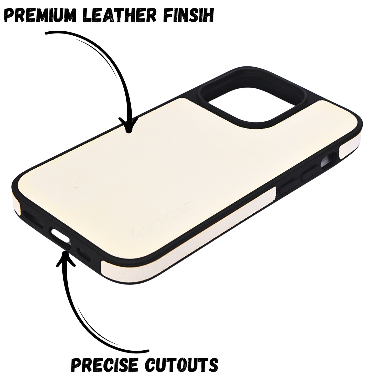 Spigen Leather Textured Protective Phone Case For iPhone 14 Pro Max