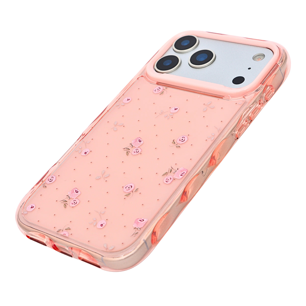 Cute Transparent Wavy Edge Phone Case for iPhone 17 Pro