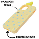 3D Cartoon Character with Polka Dots Soft Phone Case for iPhone 12/ 12 Pro