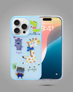 Stylish Cute Cartoon Cool Soft Animal Characters Cover For iPhone 15 Pro