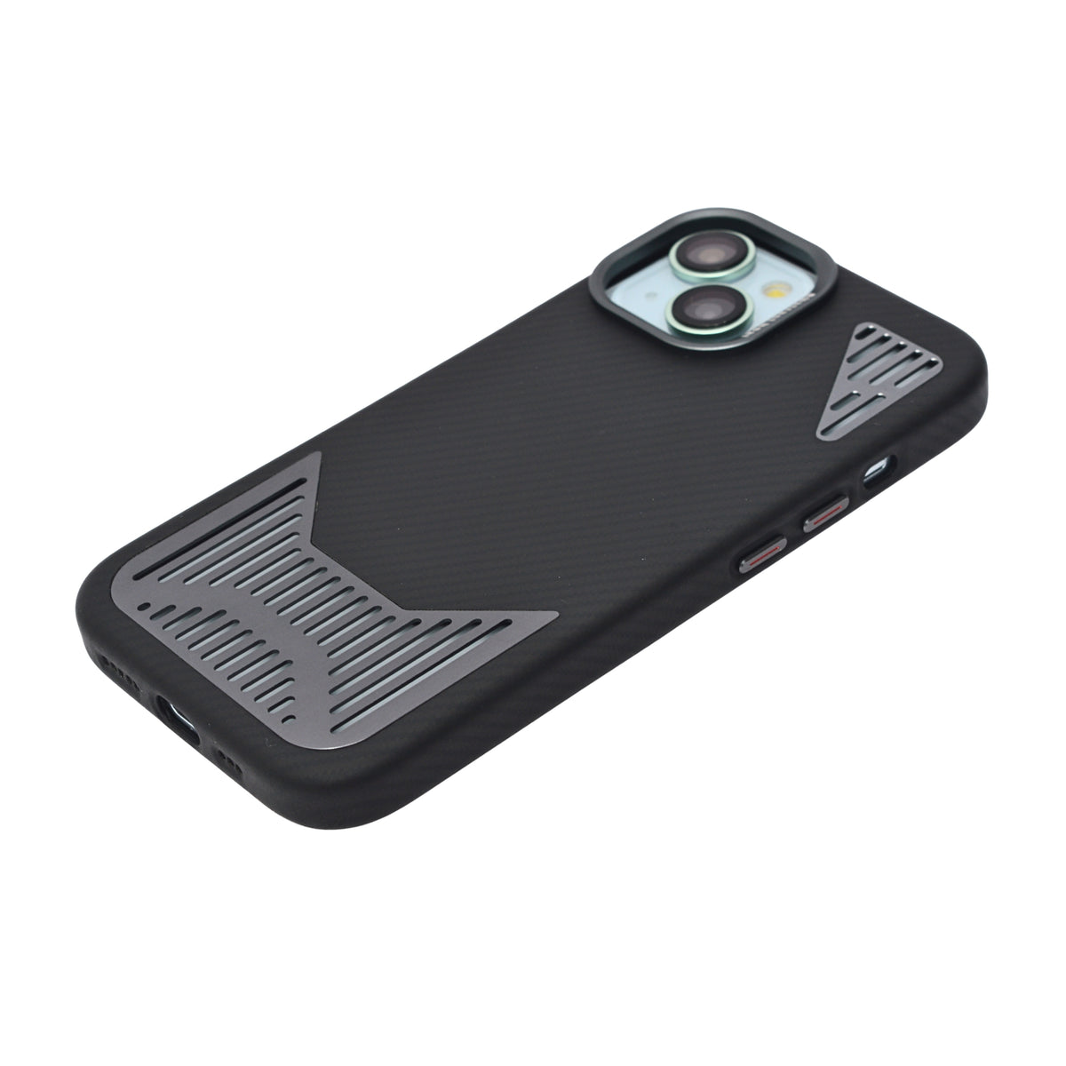 Premium Heat Dissipation with Modern Textured Finish Phone Case for iPhone 15