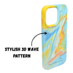 Abstract Pastel Marble Print Soft Silicone Phone Case For iPhone 16 Pro