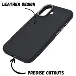 Classic Leather Texture Protective Phone Case For iPhone 16