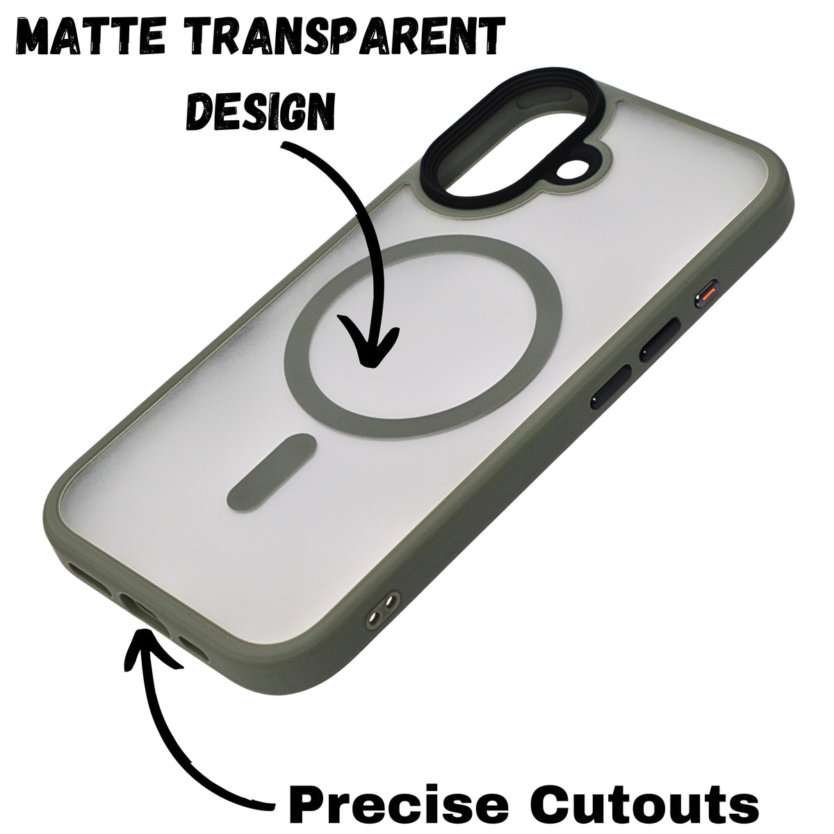 Ultimate Protection MagSafe Matt Transparent Case for iPhone 16