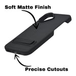 Silicone Soft Matte Finish Phone Case with Kickstand For iPhone 16 Plus