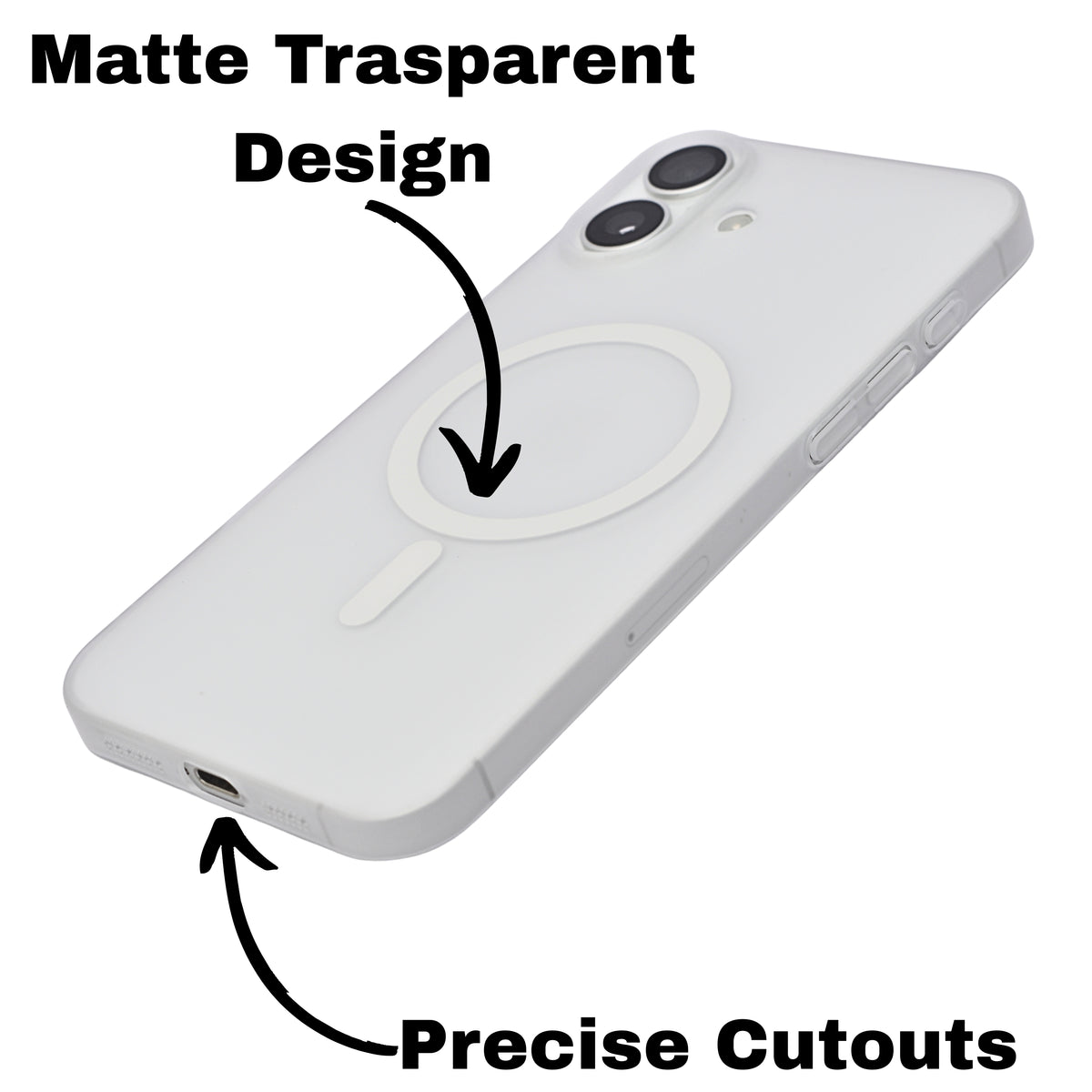Hard Transparent Tinted Magsafe Compatible Phone Case for iPhone 16 Plus