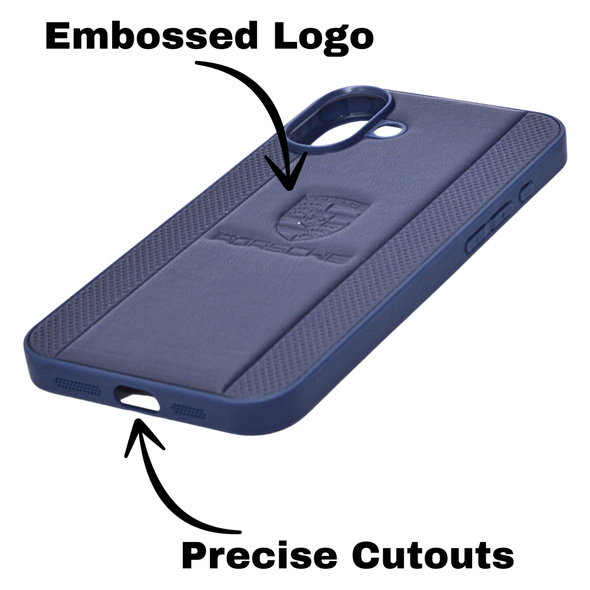 Porsche Design Leather Finish Mobile Back Cover For iPhone 16 Plus
