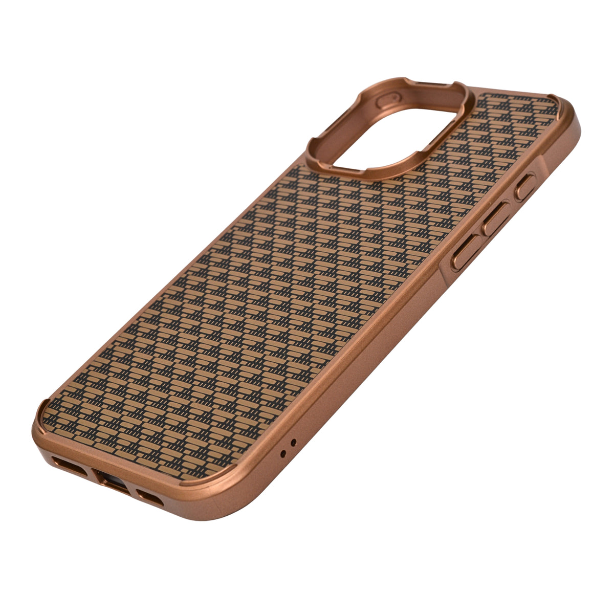 Geometric Carbon Fiber Texture Phone Case for iPhone 16 Pro