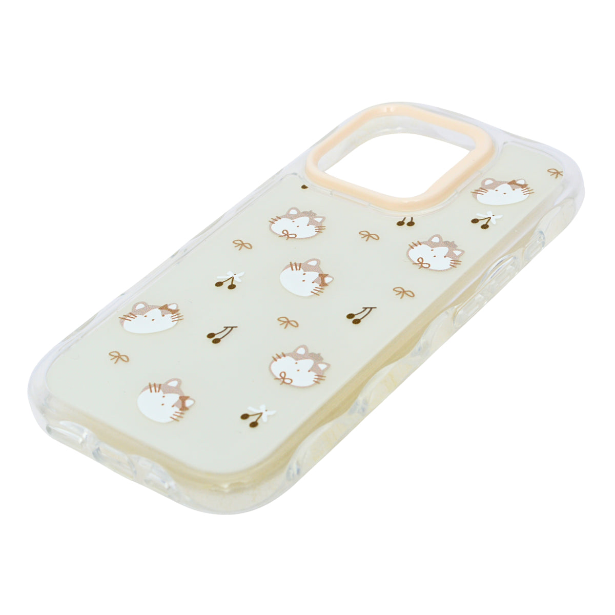 Cute Transparent Wavy Edge Phone Case for iPhone 16 Pro