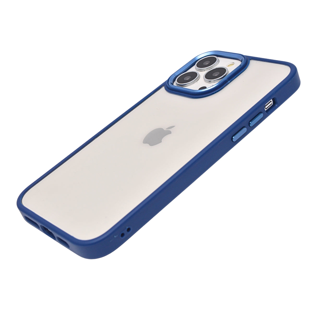 Transparent Hard back with Chrome Border Anti Slip Grip Phone Case for iPhone 13 Pro Max